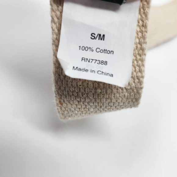 J.‎ Crew Women's Pink Stripe Fabric Flip Flop Belt Size S/M - Picture 7 of 9